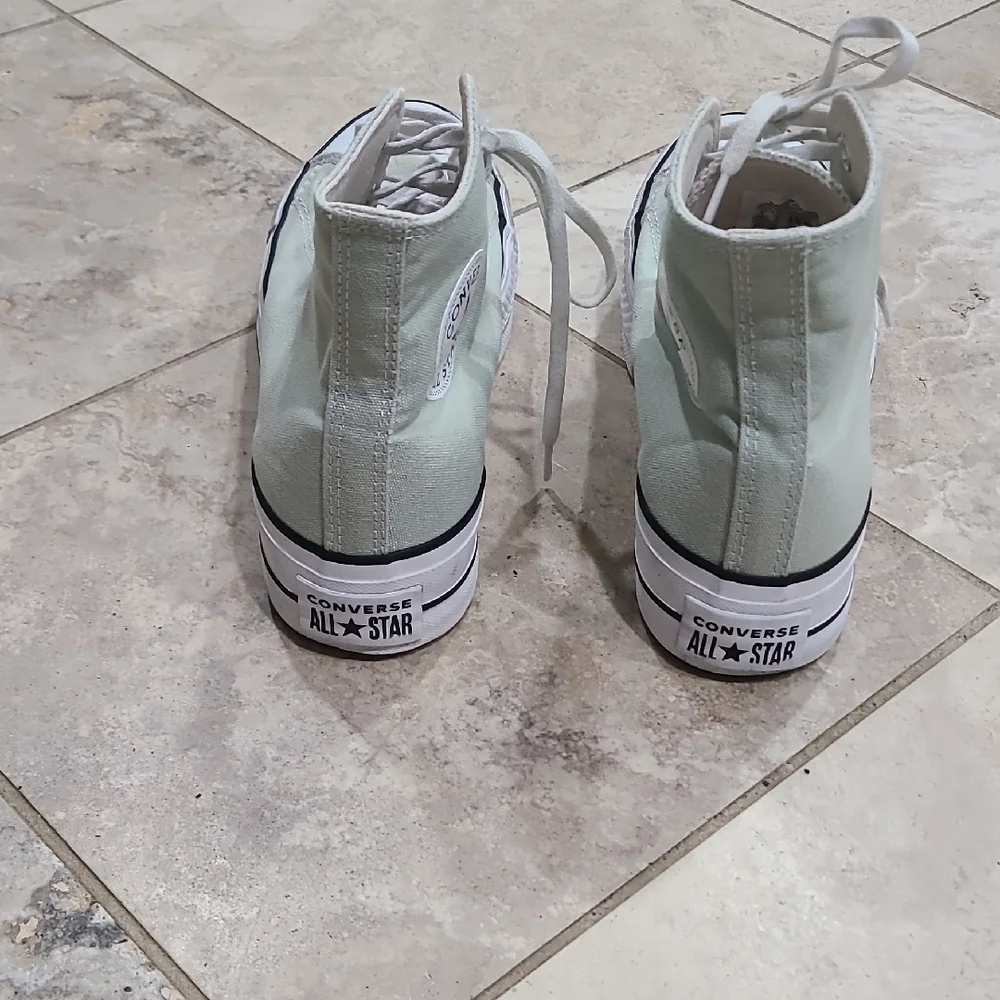 Converse Light Green High-Tops with White Accents - Picture 9 of 12